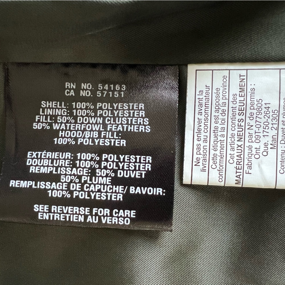 Women's Long Quilted Coat - Olive. Cole Haan size SP - Picture 13 of 15